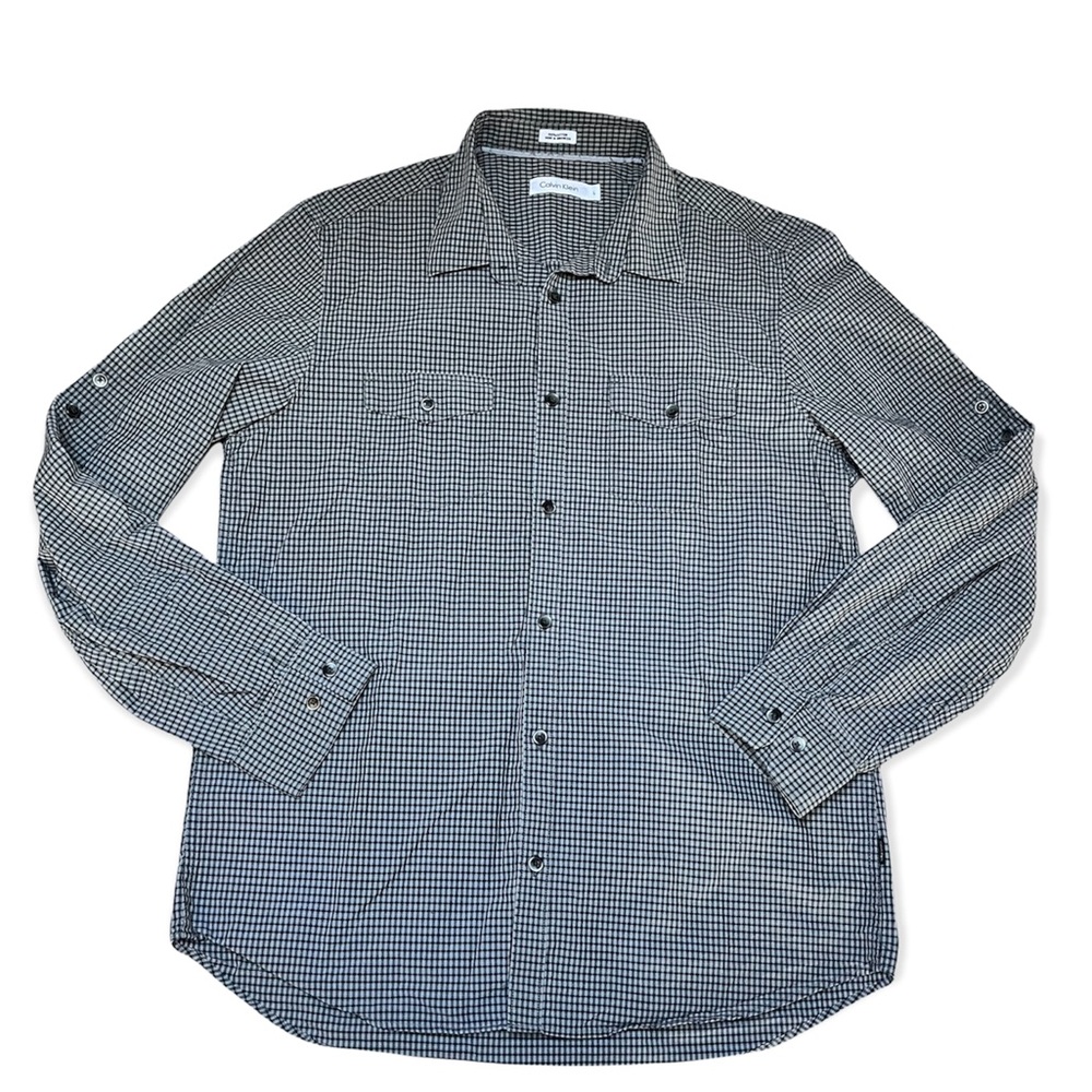 Calvin Klein | Men’s Casual Long sleeve button down shirt Gray Size L